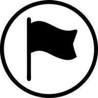 Black Flag in Circular Frame for Graphic Design and Web Development vector