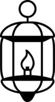 Black Lantern Flame for Decorative Design and Crafting Projects vector