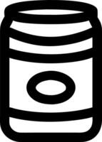 Black Line Art Soda Can Design for Branding and Creative Projects vector