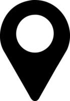 Black Location Pin for Maps and Navigation Design vector