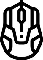 Black Line Illustration Gaming Mouse for Technology and Design Projects vector