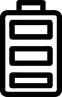 Black Outline Battery for Technology and Energy Projects vector