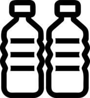 Black Outline Plastic Water Bottles Design for Recycle and Eco Projects vector