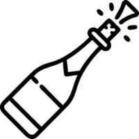 Macro shot of champagne cork popping out of a bottle vector