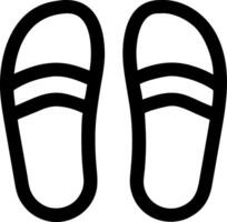 Black Outline Sandals Illustration for Design and Decor vector