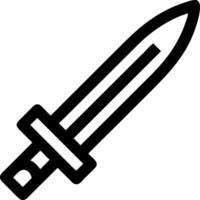 Black Outline Sword Illustration for Games and Design vector