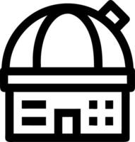 Black Outline Simple Dome Building for Design and Art Projects vector