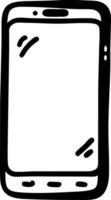 Black Outline Smartphone for Digital Design and Mobile App Development vector