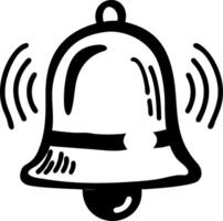 Black Ringing Bell for Alerts and Notifications Design vector