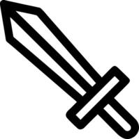 Black Sword Silhouette for Graphic Design and Medieval Themes vector
