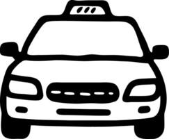 Black Taxi Cab Illustration for Transportation Graphics and Design Projects vector