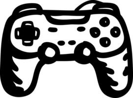 Black Illustration Game Controller Design for Gaming Projects and Merchandise vector