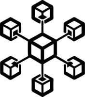 Blockchain Network Illustration Symbolizing Decentralized Digital Technology vector