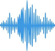 Blue Audio Waveform Art Sound Visualization Graphic vector