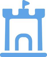 Blue Castle Silhouette for Websites and Design Projects vector