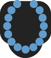 Blue Circle Necklace Abstract Minimalist Design for Decoration and Pattern Use vector
