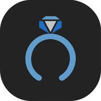 Blue Diamond Ring for Jewelry Design and Wedding Invitations vector
