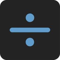 Blue Division Symbol for Mathematics Education and Learning Resources vector