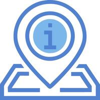 Blue Information Map Pin Symbol for Navigation and Travel Guides vector
