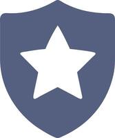 Blue Shield with Star Symbolizing Security and Protection Design vector