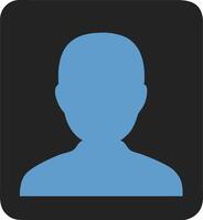 Blue Silhouette for Generic User Profile Avatar Placeholder vector