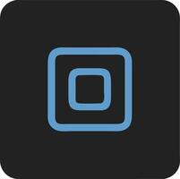 Blue Square Loop Design on Black Background Modern vector