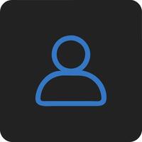Blue User Profile Minimalist Design for Web and App Interfaces vector