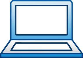 Blue Laptop Ideal for Technology Design Projects and Digital Illustrations vector