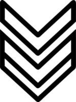 Bold Black Chevron Arrow Design Symbol For Graphic Projects vector