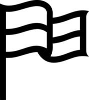 Bold Black Flag Wave Symbol for Design and Branding vector