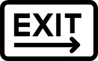 Bold Exit Sign with Arrow for Emergency Safety Directions vector