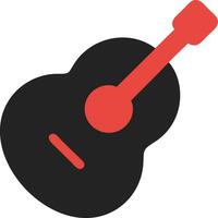 Bold Minimalist Guitar Illustration for Music Art and Design vector