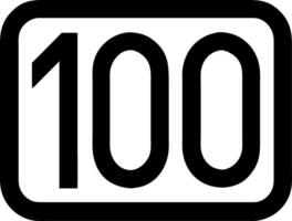 Bold Number 100 for Milestone Celebration and Achievement Recognition vector