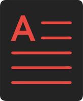 Bold Red Letter A on Document for Design and Education Projects vector