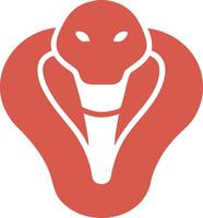 Bold Red Cobra Snake Suitable for Tattoos and Minimalist Designs vector