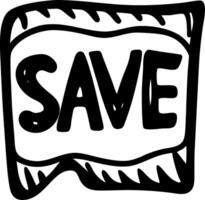 Bold Save Banner Illustration for Design Projects and Posters vector