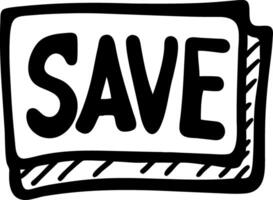 Bold Save Illustration for Design and Branding Projects vector
