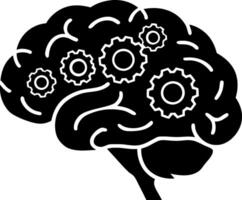 Brain with Gears Symbolizing Creativity and Innovation for Graphic Design vector