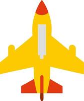 Bright Yellow Jet Fighter Illustration for Creative Design Projects vector