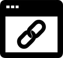Browser Window with Chain Link Symbol for SEO and Internet Connectivity Concepts vector