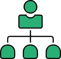 Business Hierarchy Organizational Chart for Management and Team Structure vector