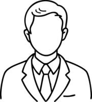 Business Professional Outline Portrait for Corporate Use vector