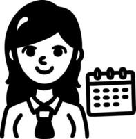 Business Professional with Calendar Graphic for Organization and Planning vector