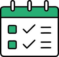 Calendar Checklist for Productivity and Organization Apps vector