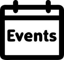 Calendar with Events Text for Scheduling and Organization App Design vector