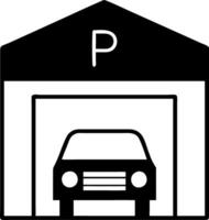 Car Parking Garage Simple Illustration for Public Signage and Apps vector