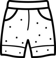 Casual Shorts Outline Illustration for Fashion Design and Graphic Projects vector