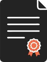 Certificate Document with Ribbon Illustration for Awards and Achievements Design vector