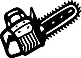 Chainsaw Illustration for Tools and Equipment Design Concepts vector