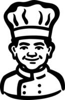 Chef Illustration Smiling Cartoon for Culinary Branding and Design vector